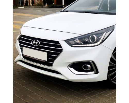 Купить Бампер передний в цвет кузова Hyundai Solaris 2 (2017-2020) в Казани