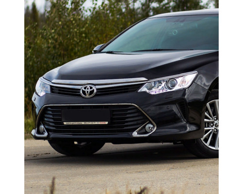 Заказать Бампер передний в цвет кузова Toyota Camry V50 (V55) (2014-2017) рестайлинг с омывателями в Казани