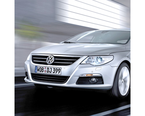 Купить Бампер передний в цвет кузова Volkswagen Passat CC (2008-2012) с отв под омыватель и парктроники в Казани